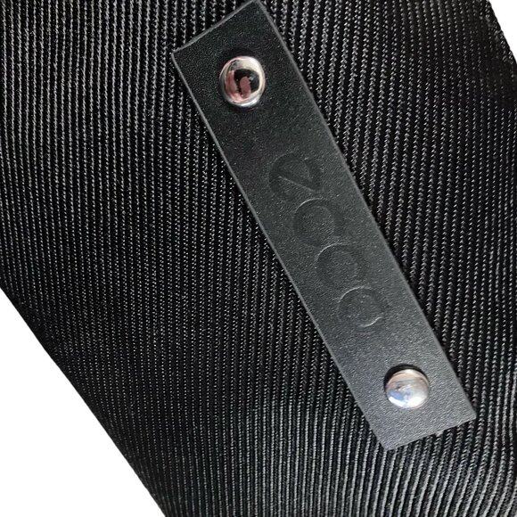 Ecco Men's Canvas Twill Black Zip Top Toiletry Cosmetic Travel Bag Pouch 9.5"x6" - Picture 2 of 4